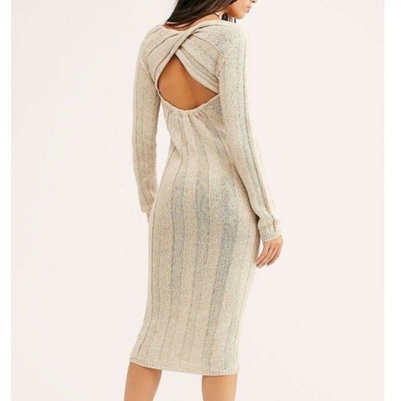 Free People Beach Long Sleeve Savannah Sweater Midi Dress - Picture 8 of 8